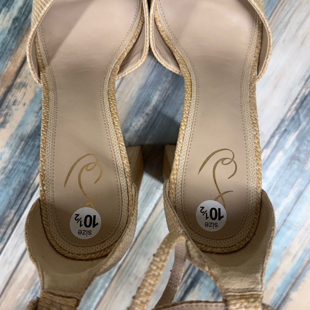 ⭐️Sam Edelman Women's Kori Platform Bleached Beechwood Sandal sz 10.5 NWOT - Picture 9 of 12